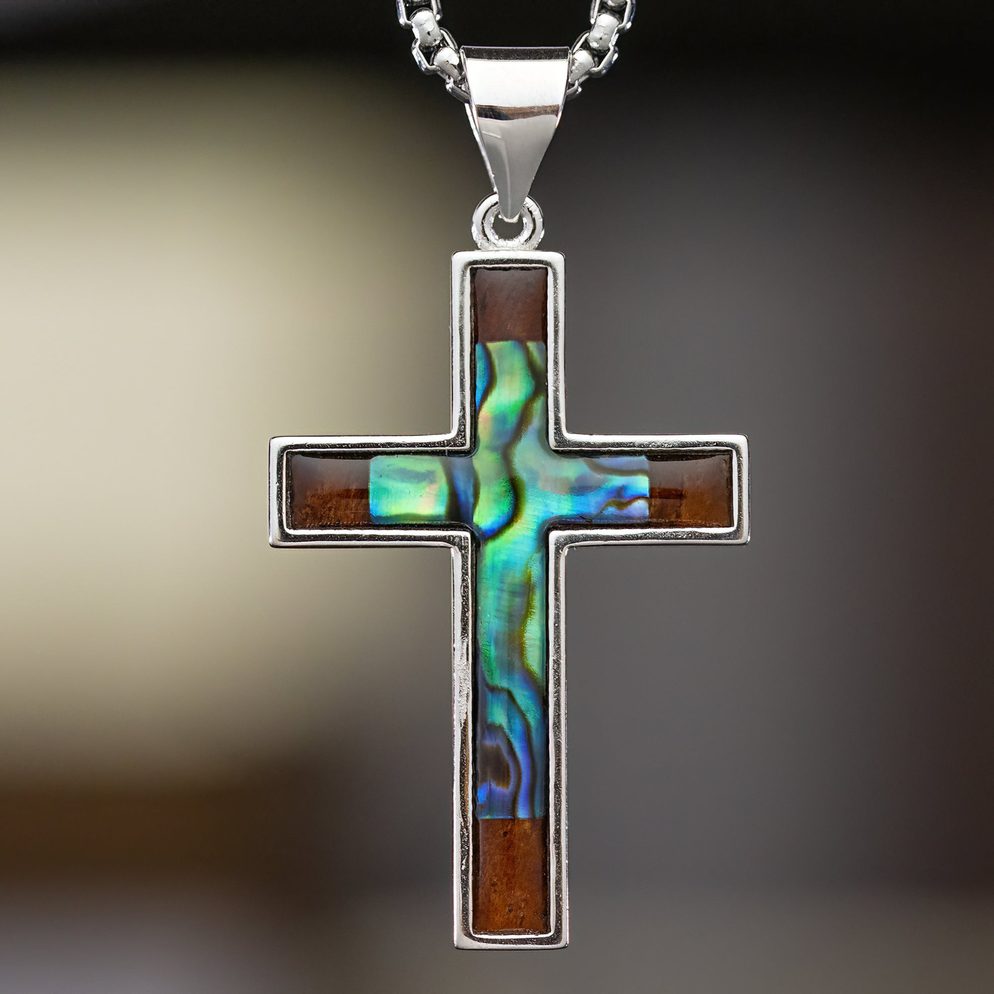 Half Muguang] Sterling Silver Wooden Cross Necklace - Shop Flowzone Jewelry  Necklaces - Pinkoi
