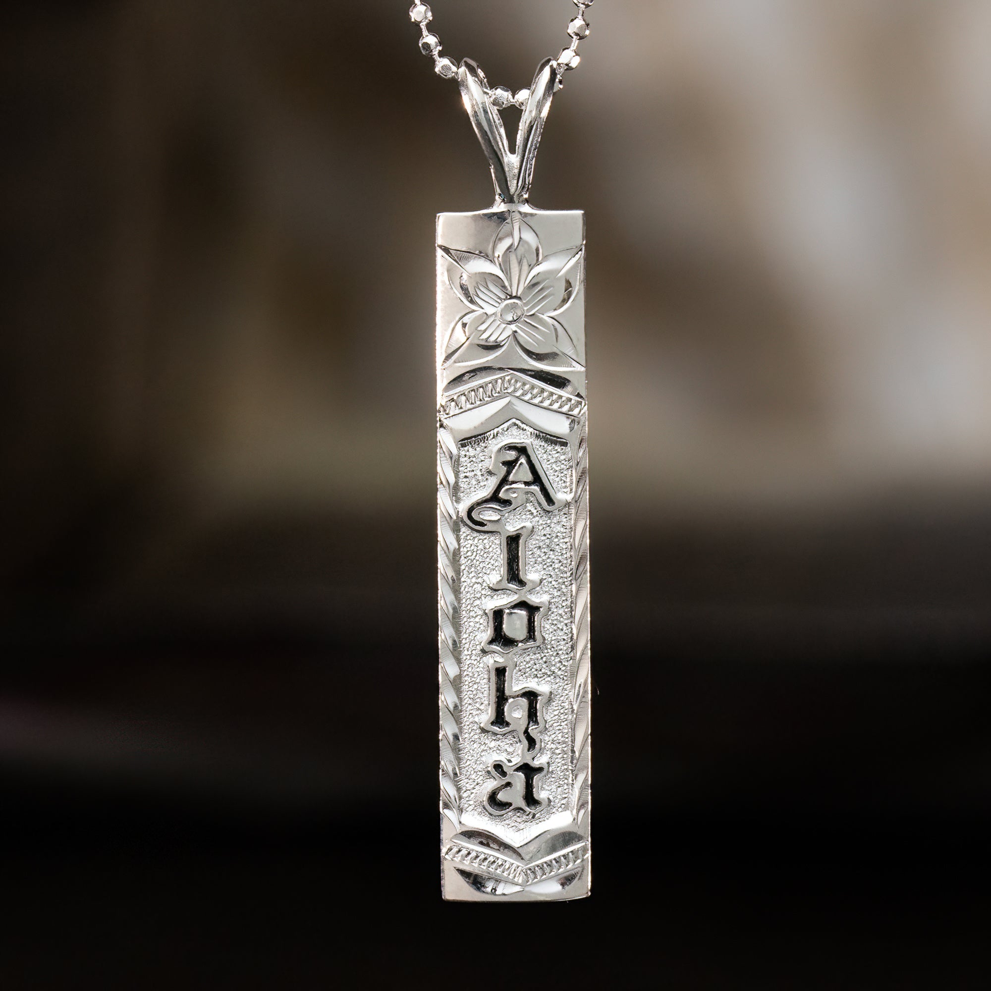 Large outlets Silver Name Necklace