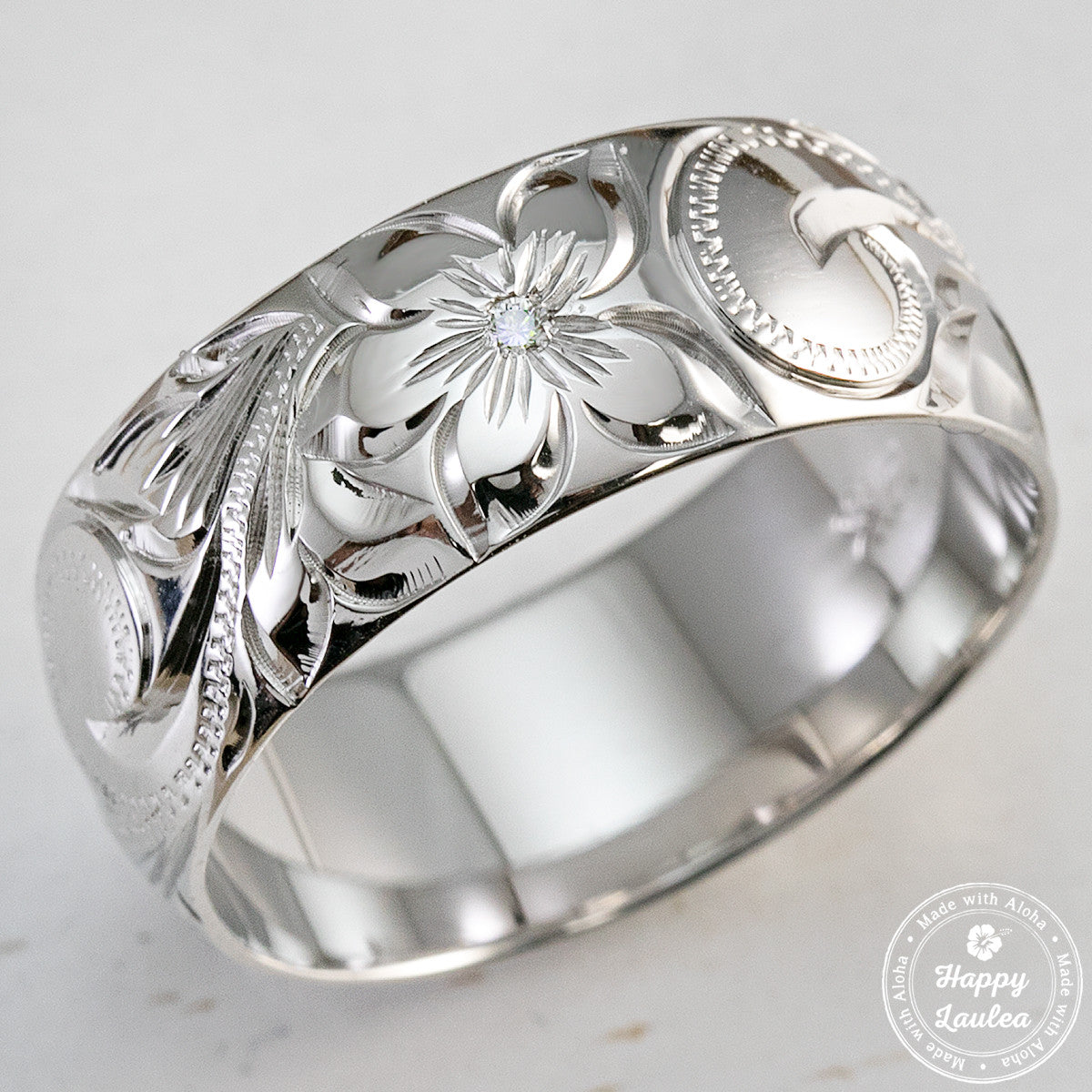 Etched white gold wedding on sale bands