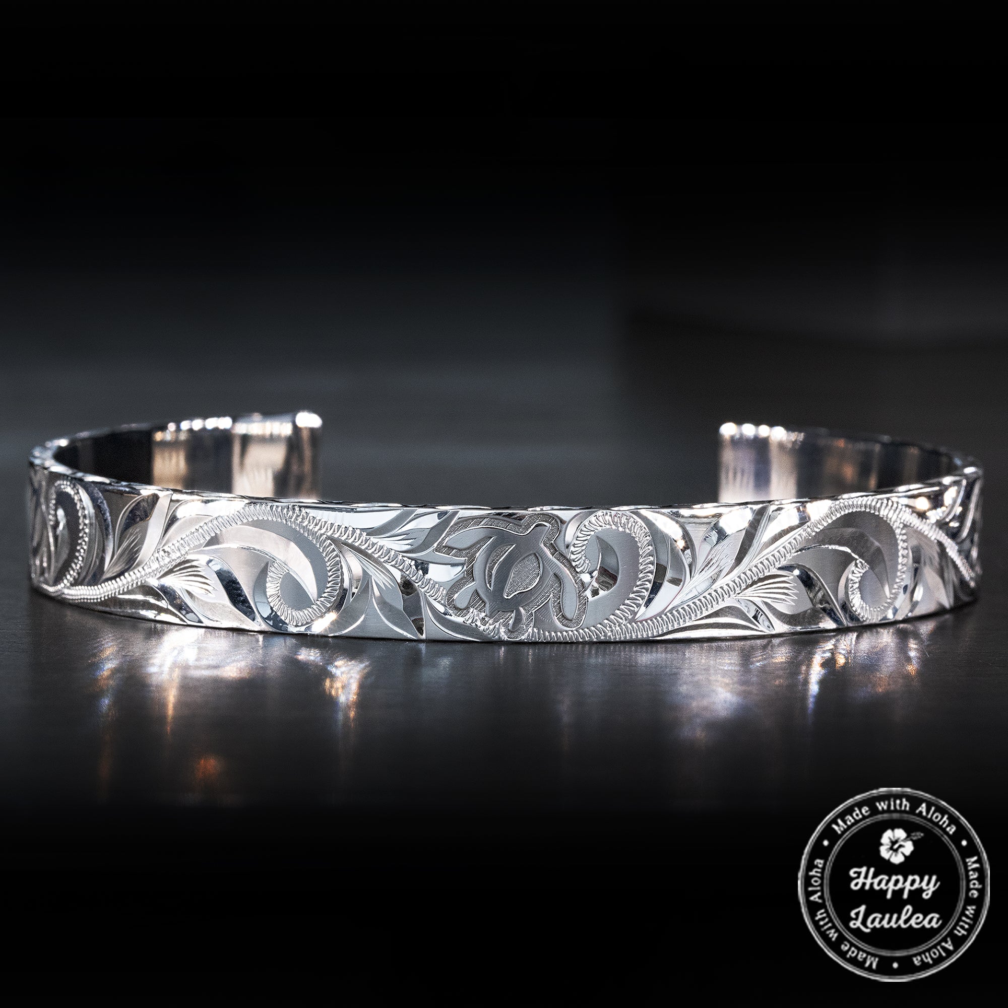 Platinum　Turtl　Old　Design　[10x2mm]　950　Bracelet　Sea　Hawaiian　English