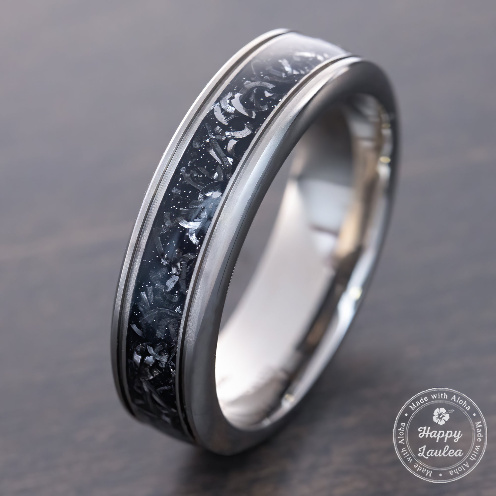 Wedding ring made from on sale meteorite