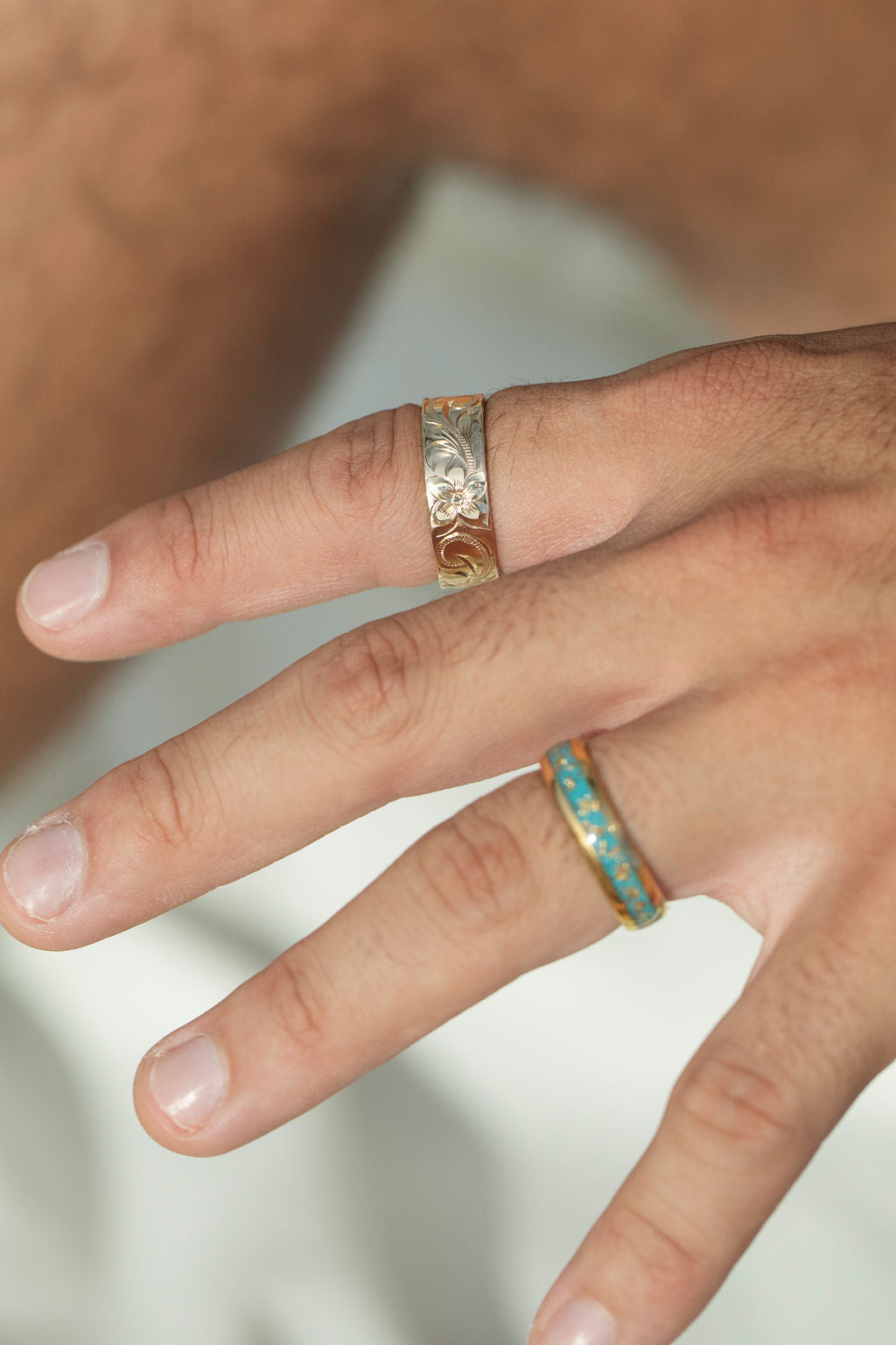 Hawaiian Wedding Band Rings outlet His 14 Hers