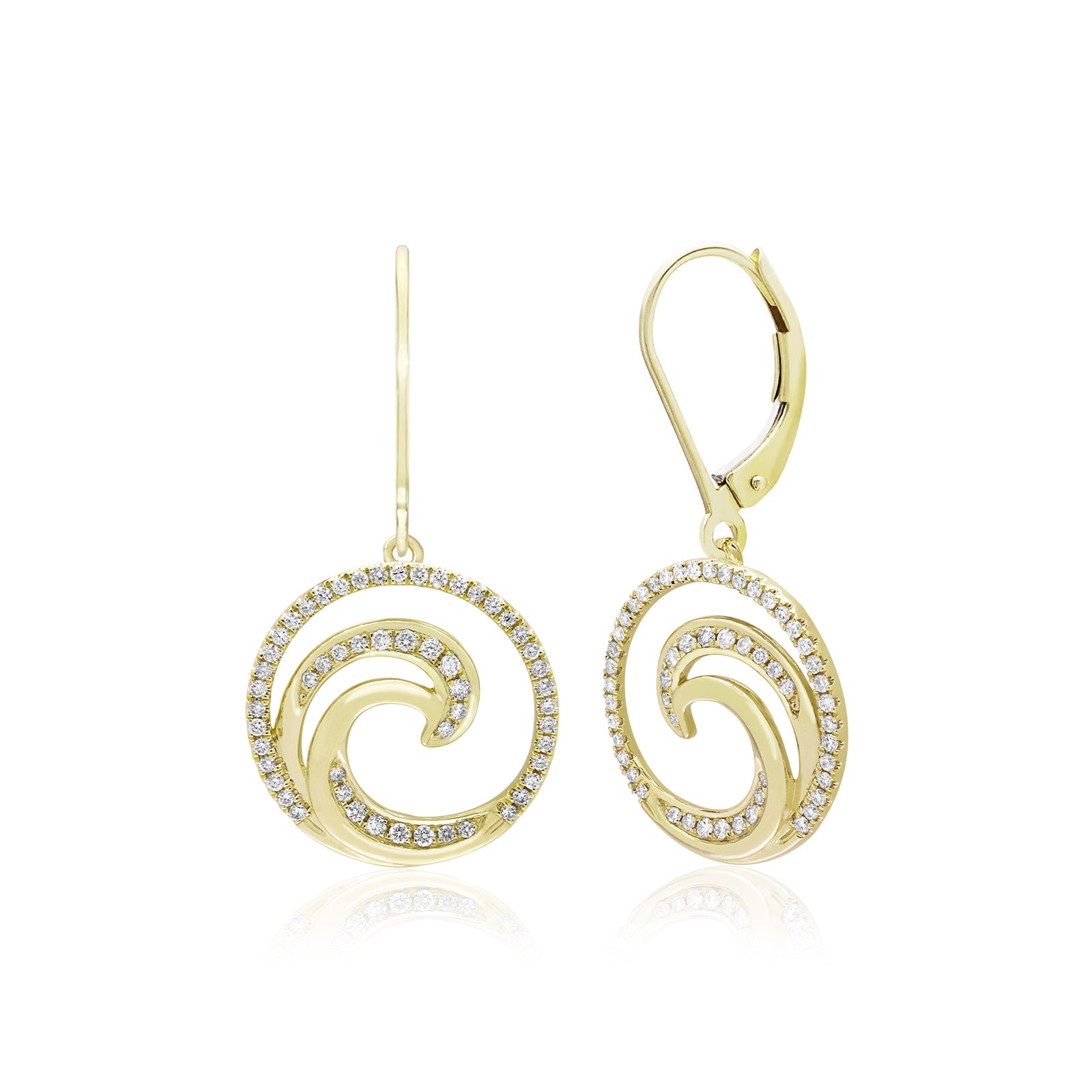 Wave Deluxe Leverback Earrings