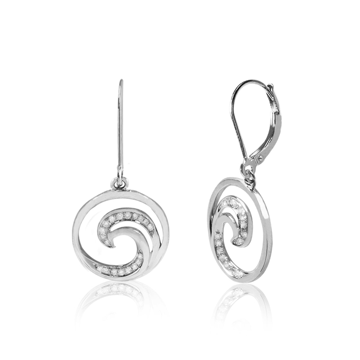 Wave Leverback Earrings