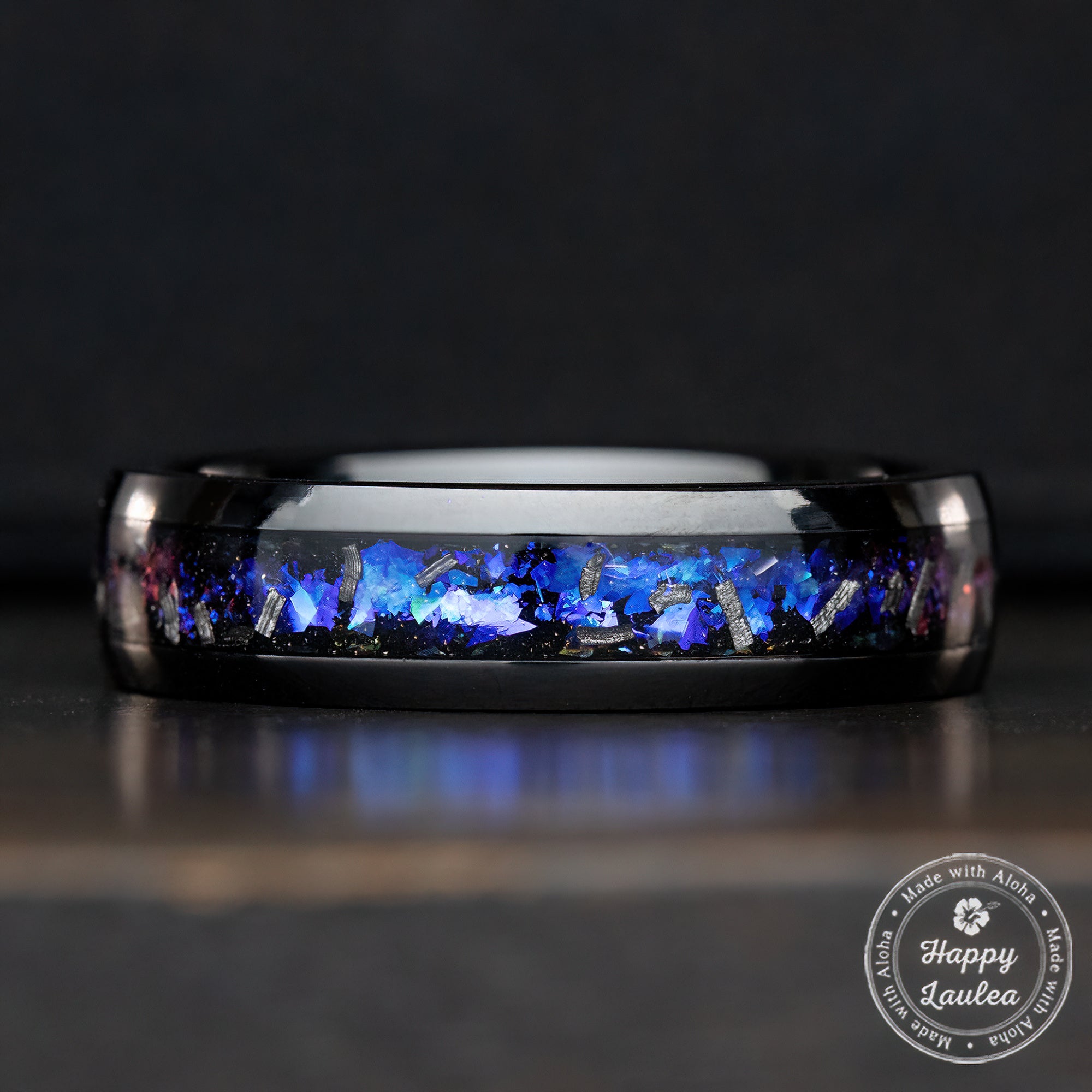 Blue fire opal hot sale wedding ring