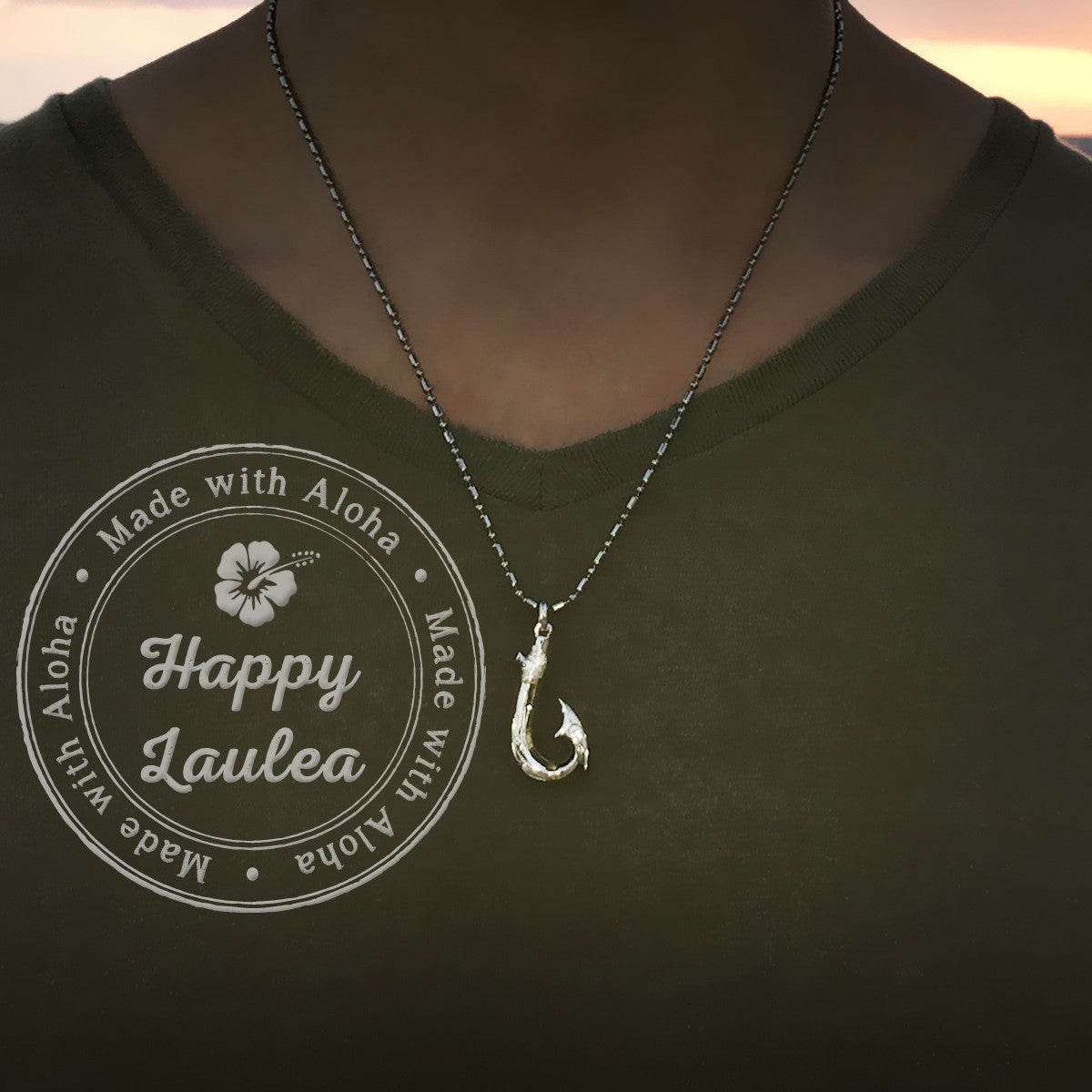 Hawaiian Makau | Fish Hook Necklace (3 Sizes) Large